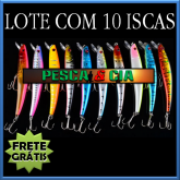 Kit/Lote de Iscas Artificiais Meia Água 11,5 cm FRETE GRÁTIS